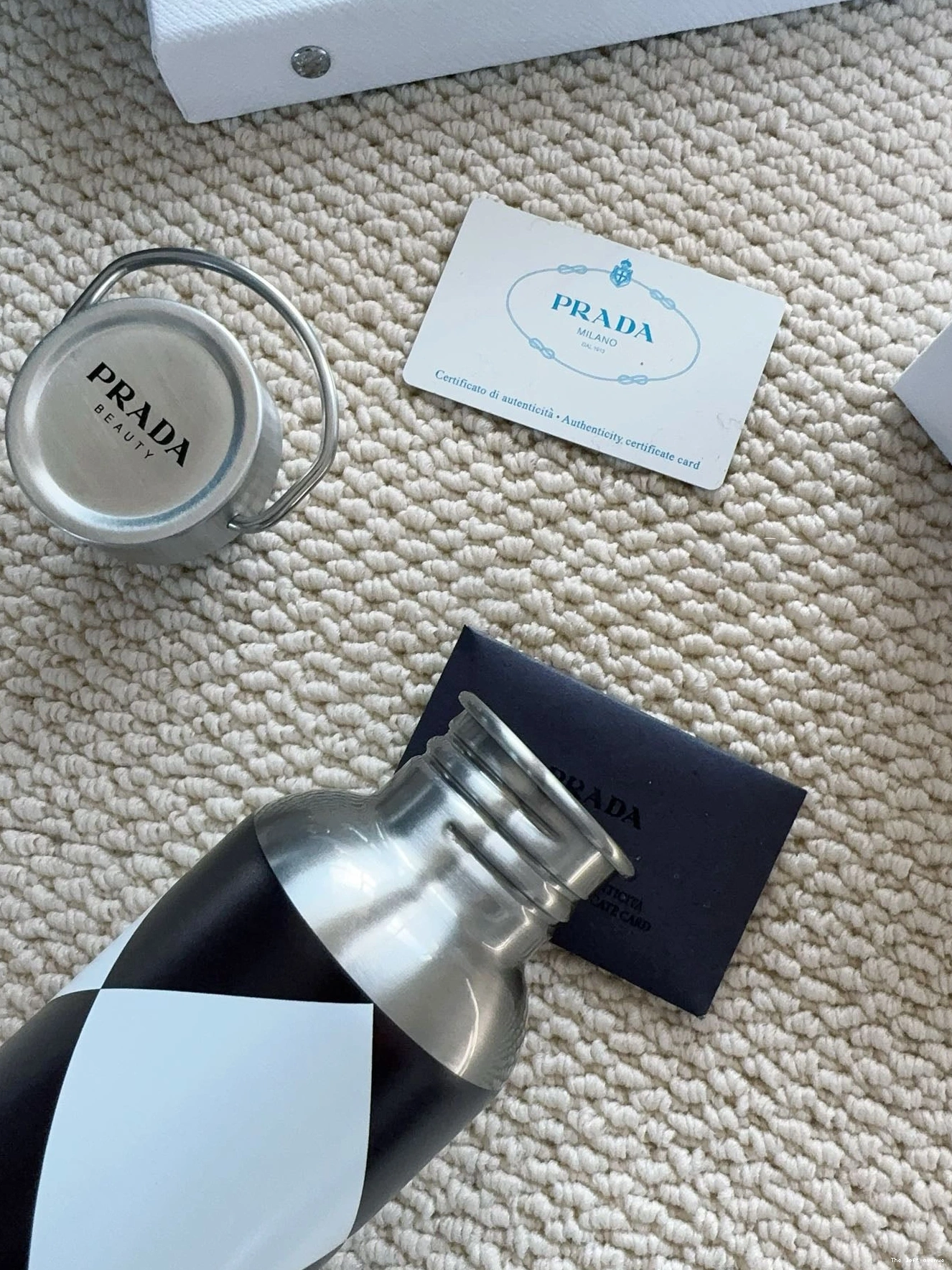 STAINLESS STEEL PRADA CHECKERED BOTTLE 0811
